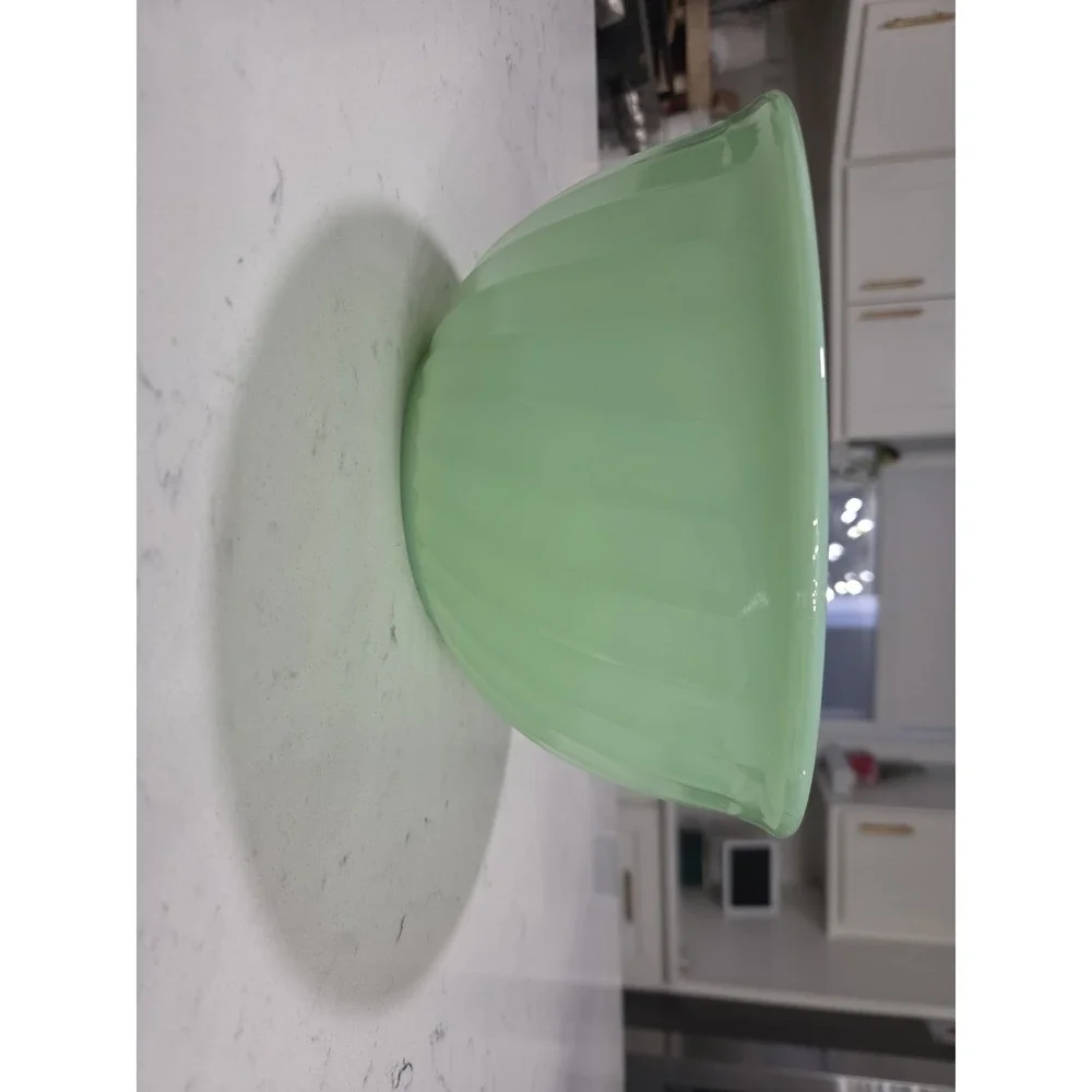 Fire King Jadeite Green Glass Swirl Mixing Bowl 9